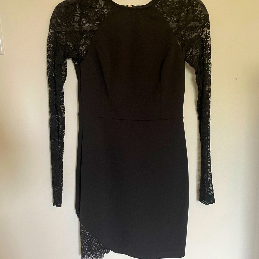 Long sleeve lace mini dress